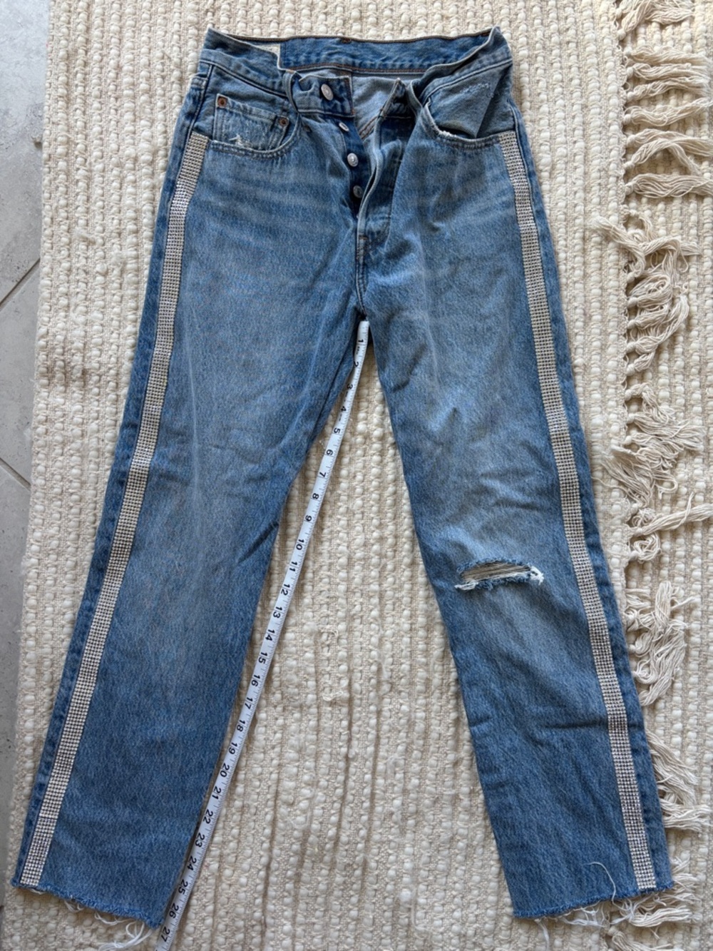 Levi’s 501 Jeans with Rhinestone Side Trim